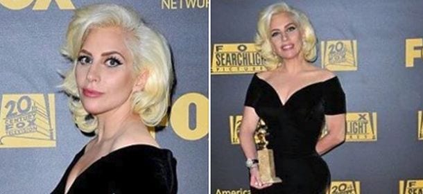 Golden Globes 2016: look raffinato per Lady Gaga in Atelier Versace