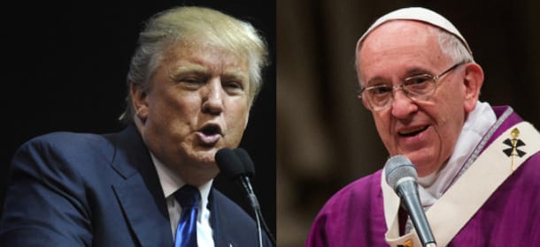 Battibecco tra Papa Francesco e il candidato repubblicano Donald Trump