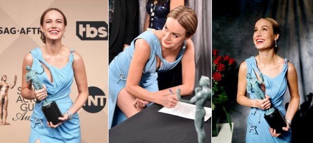 Sag Awards 2016, Brie Larson conquista tutti con un abito Versace