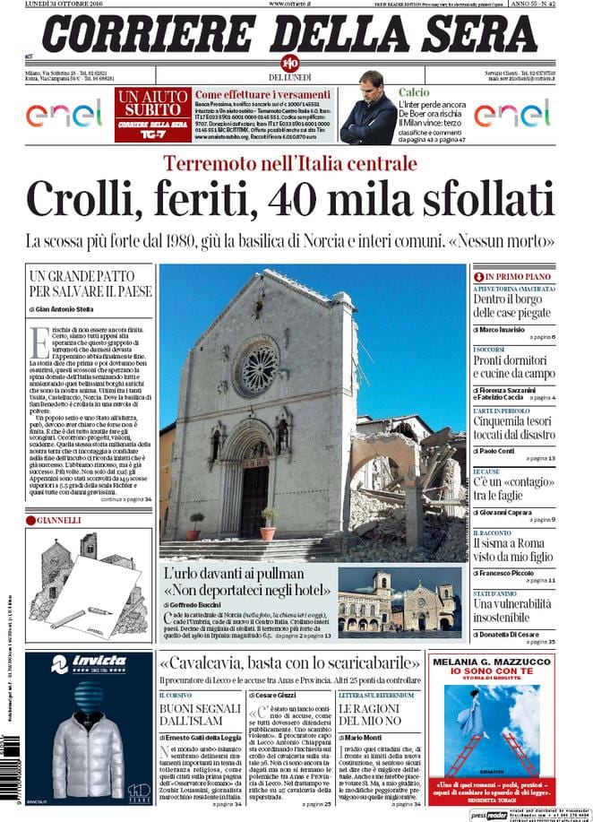 Dal Corriere della Sera alla Repubblica, e dalla Stampa al Fatto e al Messaggero, ecco come i quotidiani presentano le principali notizie di giornata ai lettori.