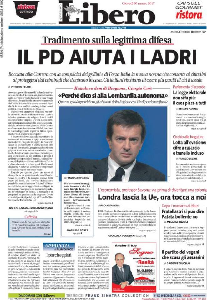 Giovedì 30 marzo, le prime pagine dei giornali