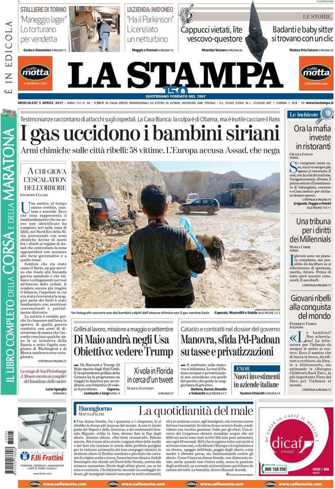 Mercoledì 5 aprile, le prime pagine dei giornali