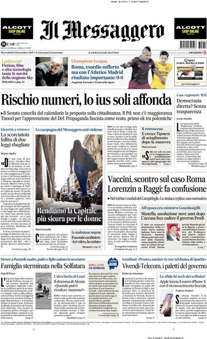Dal Corriere alla Repubblica alla Stampa, e dal Fatto al Mattino, ecco come i quotidiani presentano le principali notizie di giornata.