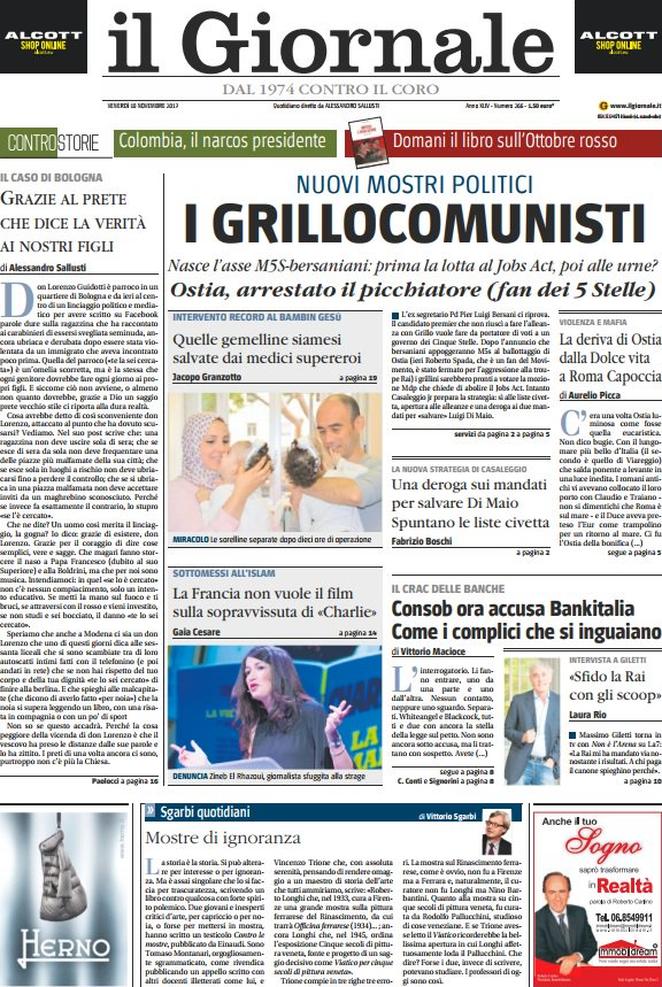 Dal Corriere a Repubblica e alla Stampa, e dal Fatto al Messaggero, ecco come i quotidiani presentano le principali notizie di giornata. Le prime pagine dei giornali di oggi, 9 novembre,
