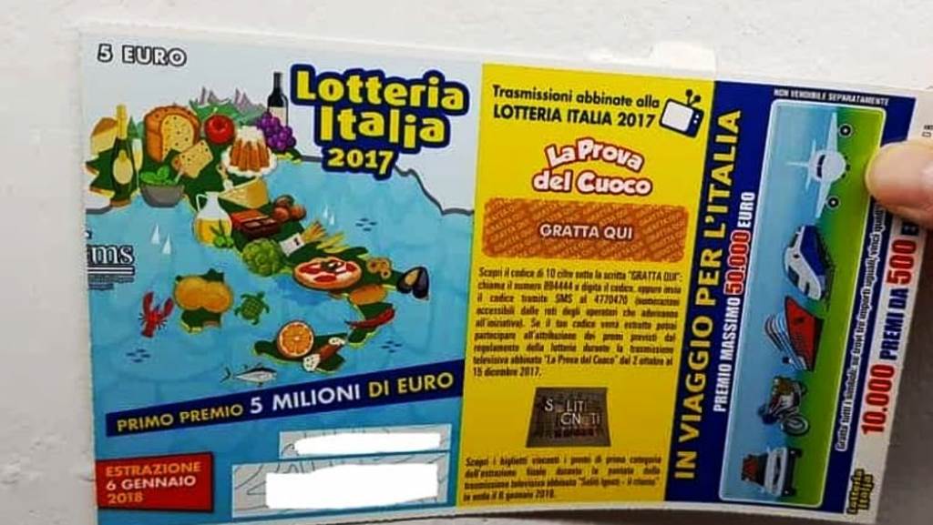 Lotteria Italia 2017, estrazione 6 gennaio 2018. Tutte le vincite