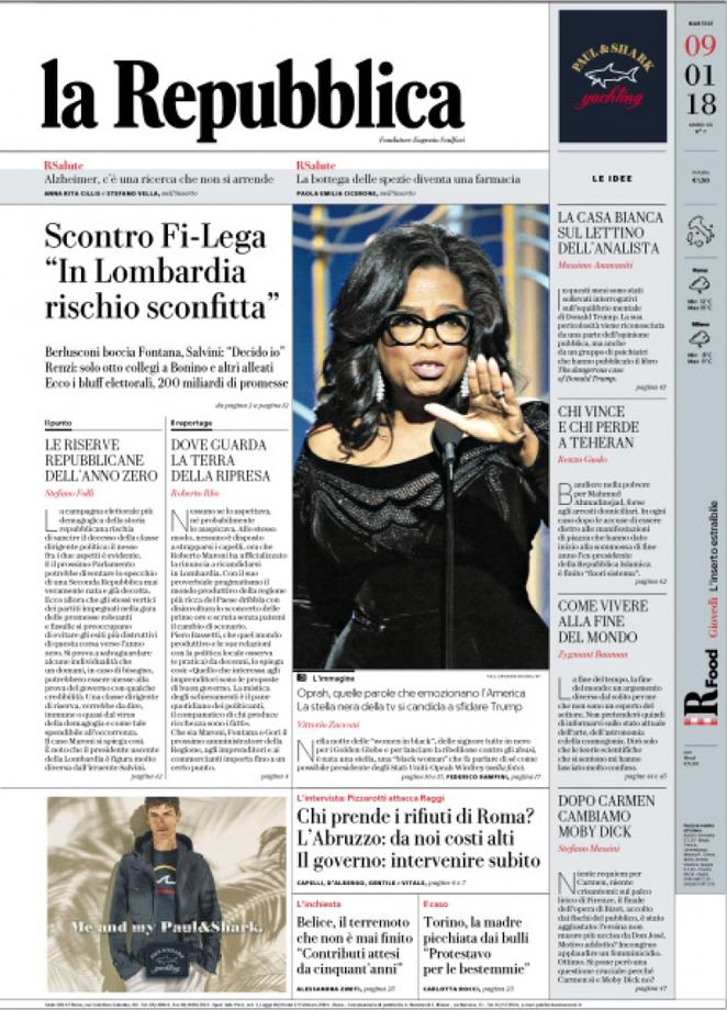 Dal Corriere a Repubblica e al Mattino, e dal Fatto al Messaggero, ecco come i quotidiani presentano le principali notizie di giornata.