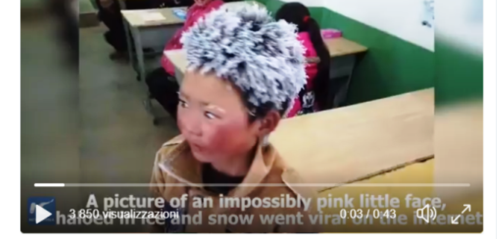 Lo hanno ribattezzato "Fiocco di neve". Sì perché il piccolo Wang Manfu, cinese, 10 anni, si è presentato a scuola con i capelli congelati, in stato di quasi assideramento, dopo aver percorso a piedi oltre 4 chilometri a 9 gradi sotto zero. La sua storia ha commosso la Cina e il mondo intero.