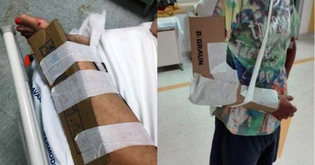 Foto shock dalla Calabria: "Cartone al posto dei gessi in ospedale" [LE IMMAGINI]