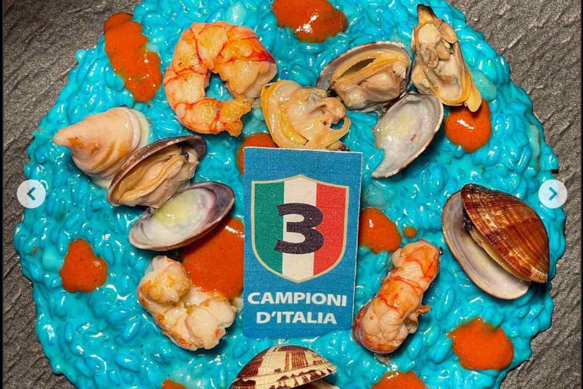 Due chef milanesi inventano il risotto Mare Fuori per celebrare la vittoria dello scudetto del Napoli